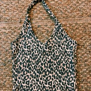 cheetah print halter top